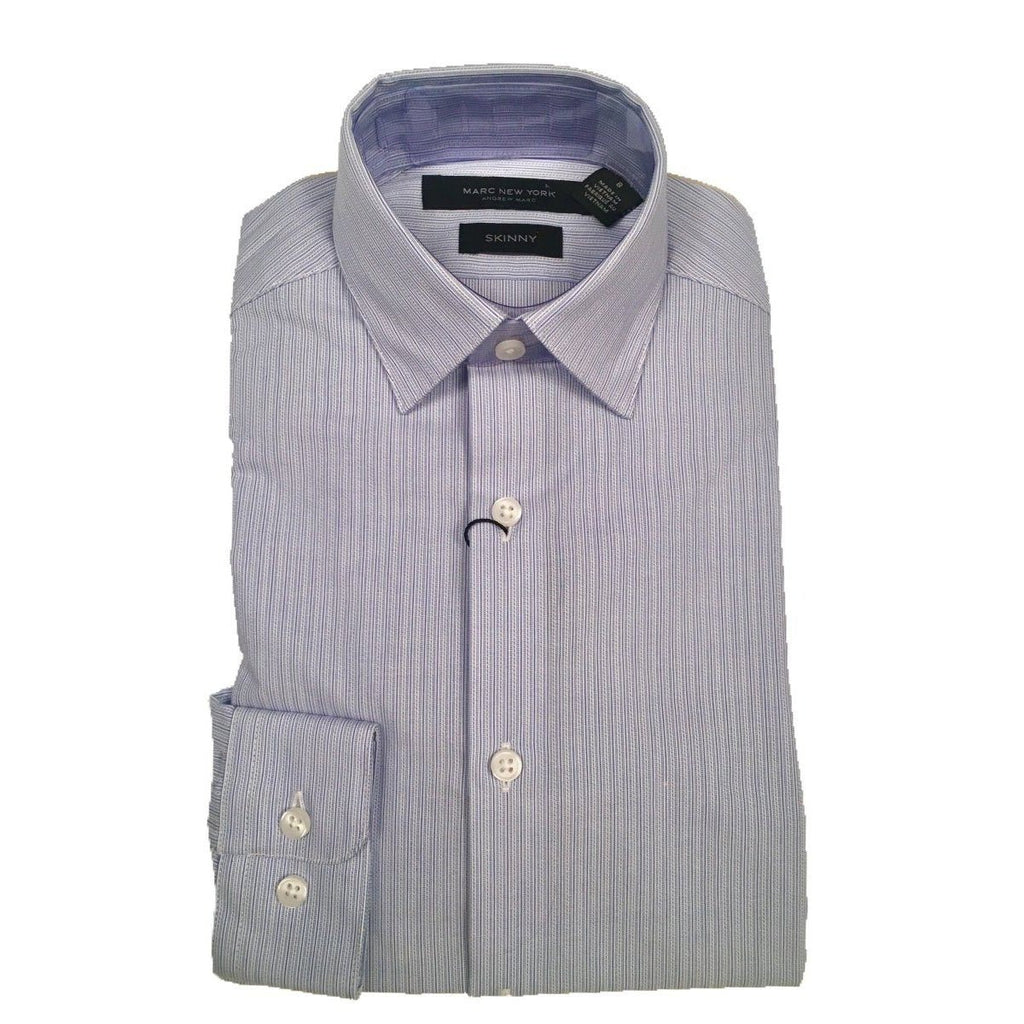 Marc New York Boys Skinny Stripe Blue Shirt - NorthBoys