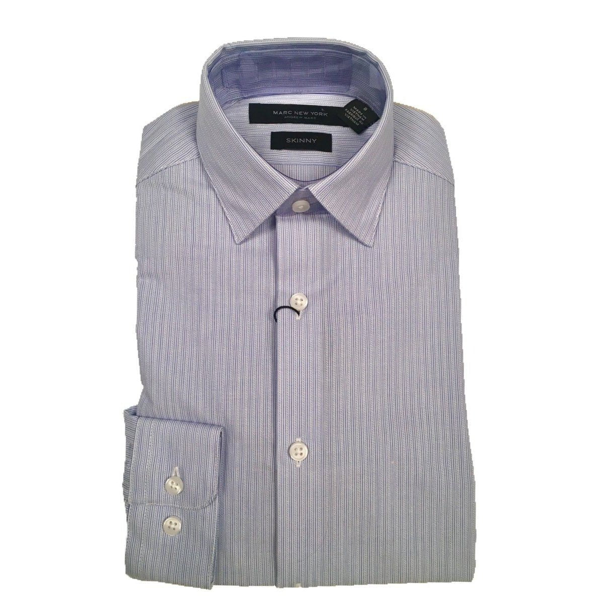 Marc New York Boys Skinny Stripe Blue Shirt - NorthBoys