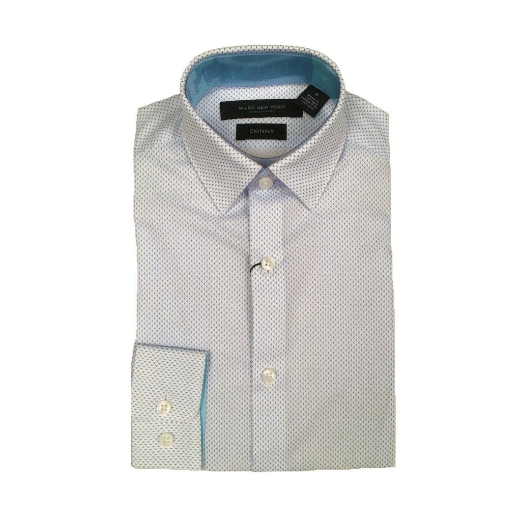 Marc New York Boys Skinny Turquoise Neat Dress Shirt S0100 - NorthBoys