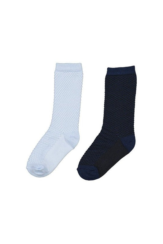 Mayoral Baby 2pc Dressy Socks Set _Blue/Navy 10395 - 8 - NorthBoys