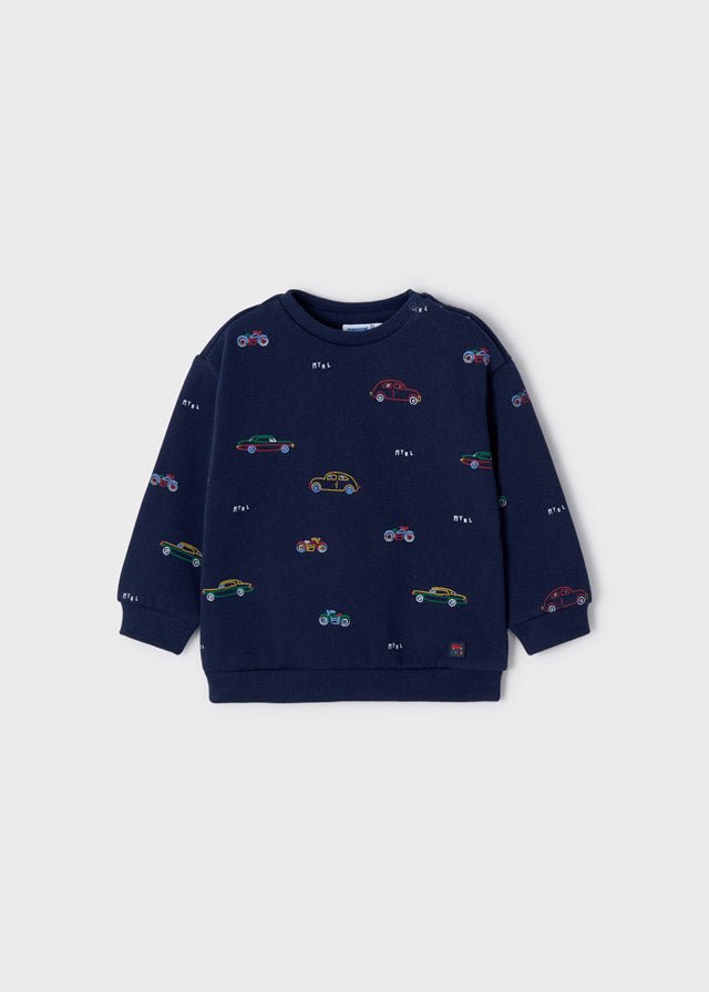Mayoral Baby L/S Print Sweater _Navy 2411 - 16 - NorthBoys