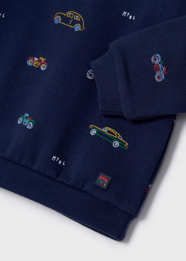 Mayoral Baby L/S Print Sweater _Navy 2411 - 16 - NorthBoys