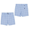 Mayoral Baby Linen Dressy Shorts_Blue Plaid 1284 - 80 - NorthBoys