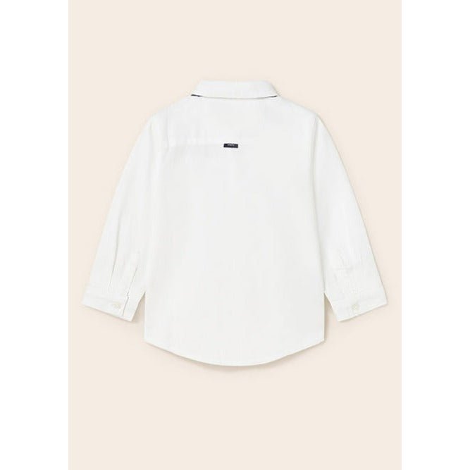 Mayoral Baby Long Sleeve Dress Shirt with BowTie _White 1115 - 40 - NorthBoys
