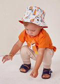 Mayoral Baby Reversible Printed Hat_ Clay 10181 - 36 - NorthBoys