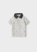 Mayoral Baby Short Sleeve Polo w/ Tigers _Heather Grey 1108 - 33 - NorthBoys