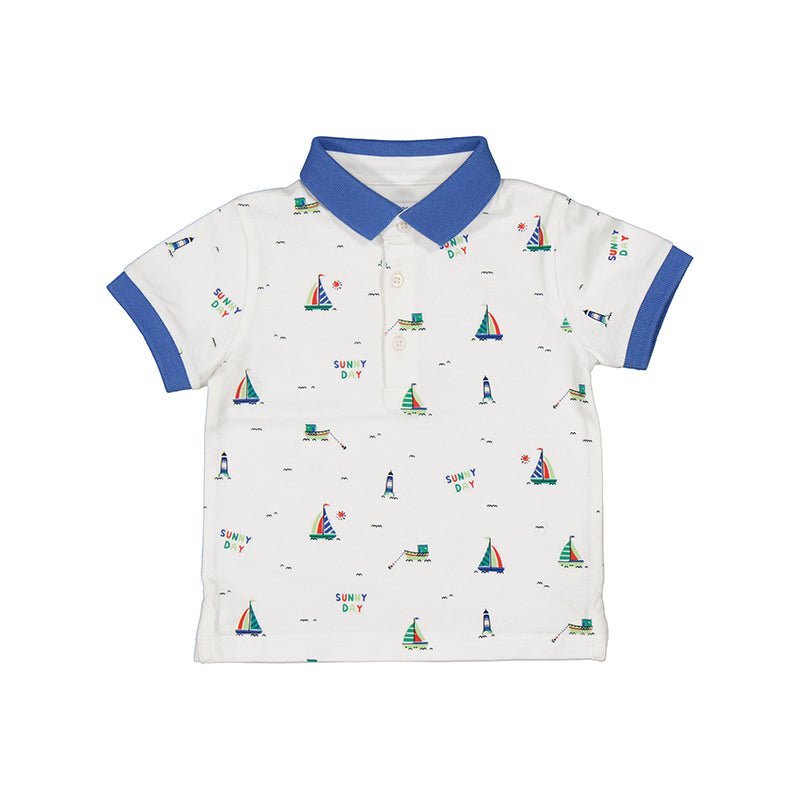 Mayoral Baby s/s Polo Boats_White 1106 - 60 - NorthBoys