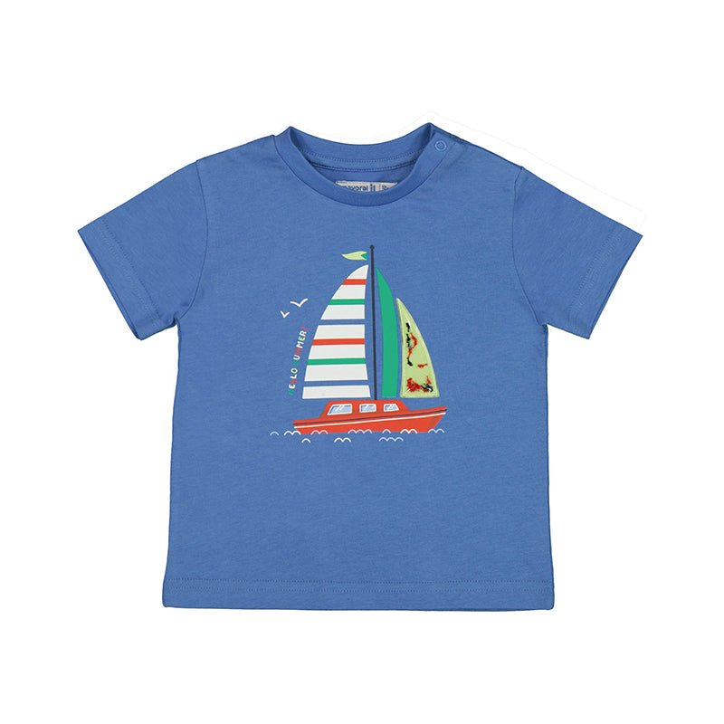 Mayoral Baby s/s T-Shirt Sail Boat_Blue 1022 - 77 - NorthBoys