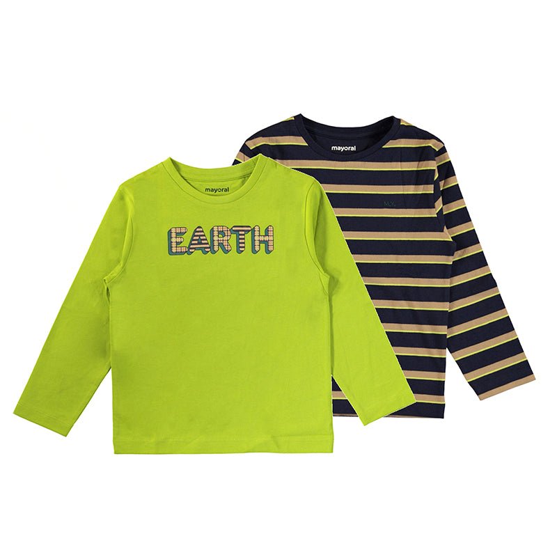 Mayoral Mini 2 L/s Sold/ Stripe Shirt Set 4082 - 18 - NorthBoys