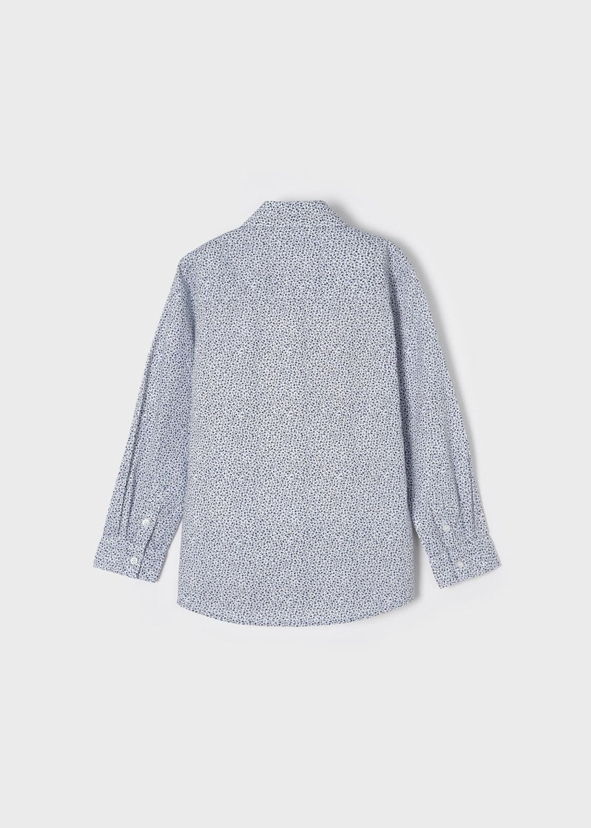 Mayoral Mini L/S Dress Shirt w/Floral Print_ Navy 3120 - 47 - NorthBoys