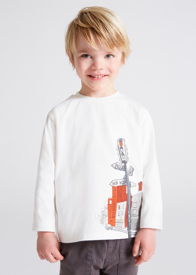 Mayoral Mini L/S Shirt _Cream 4012 - 60 - NorthBoys