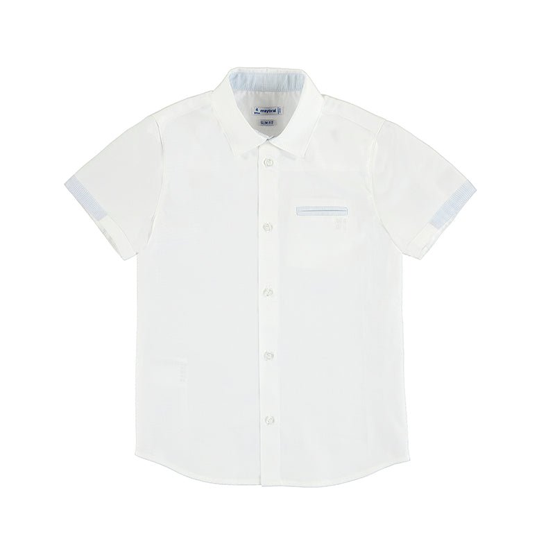 Mayoral Mini Short Sleeve Dress Shirt_ White 3116 - 10 - NorthBoys