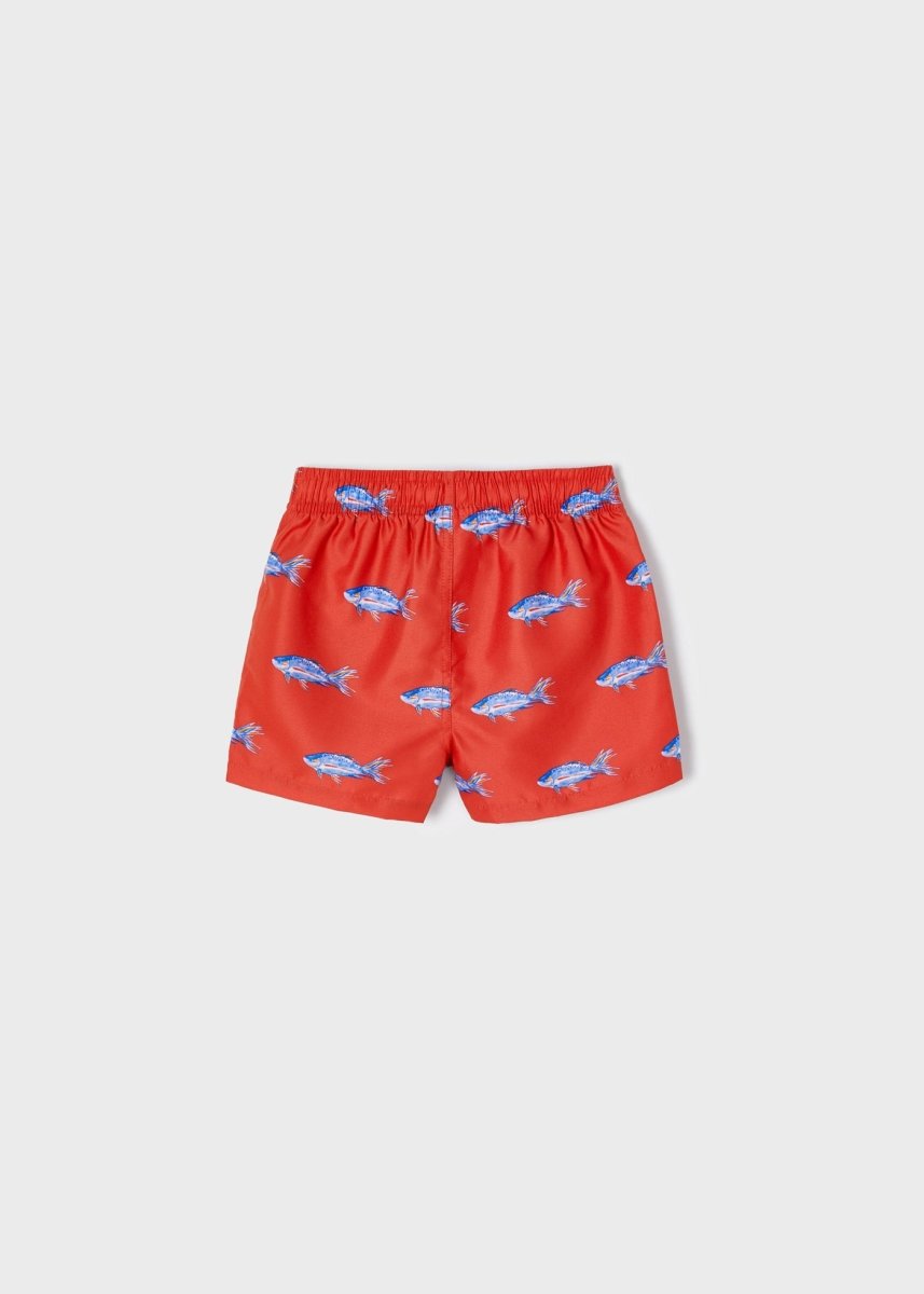 Mayoral Mini Swimming Shorts w/Fish Print_ Red 3664 - 27 - NorthBoys