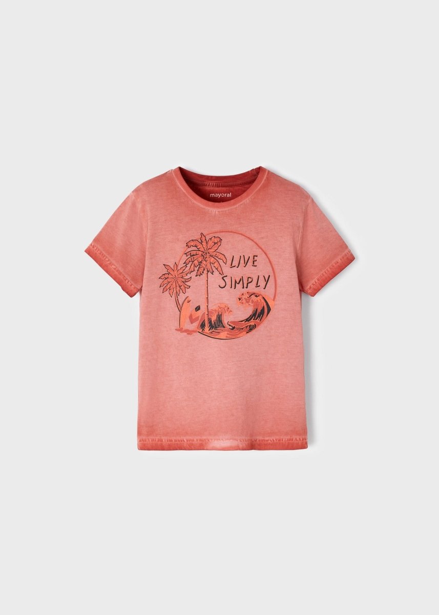 Mayoral Mini T-Shirt w/ Beach Graphic_ Terracotta 3022 - 15 - NorthBoys