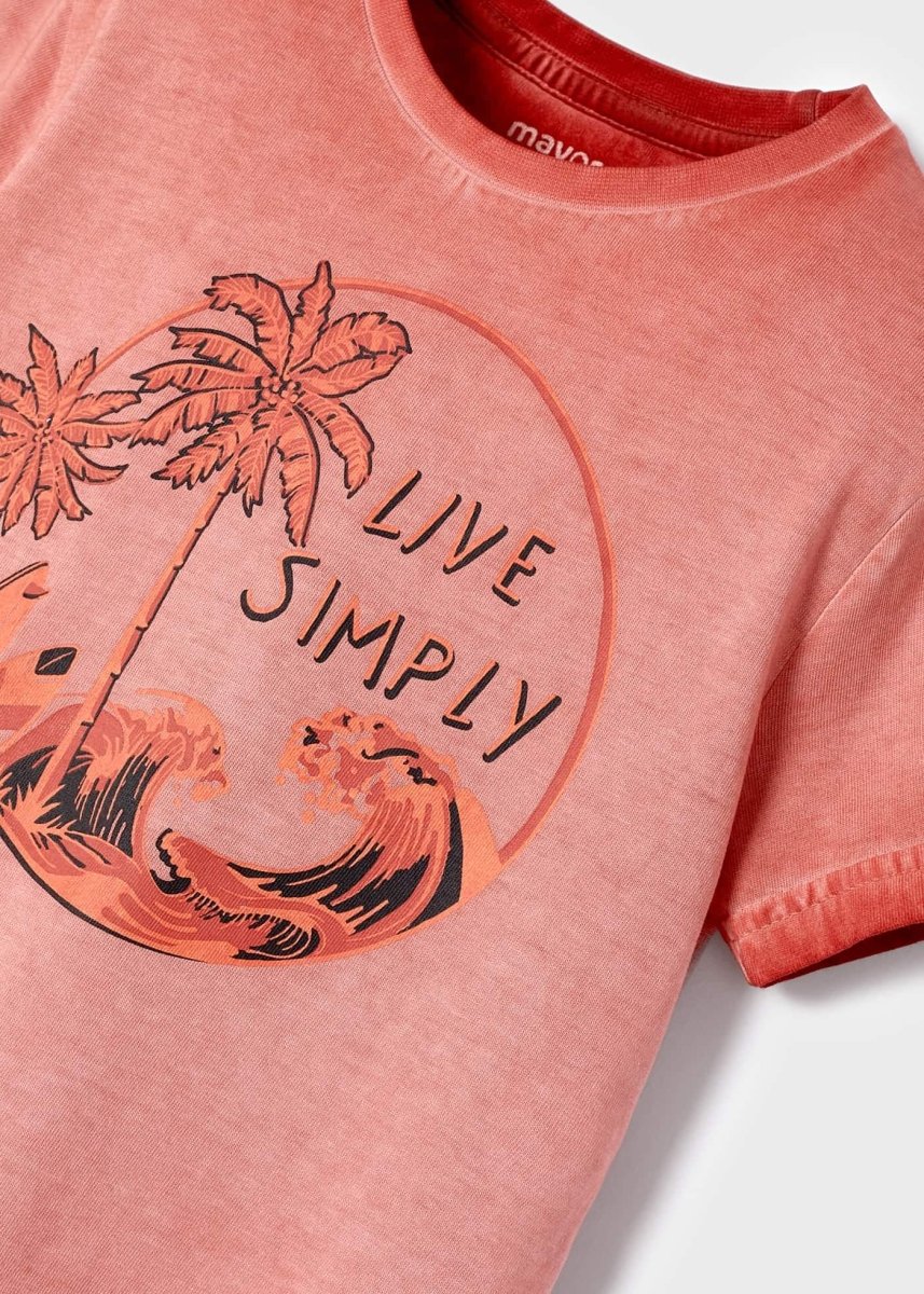 Mayoral Mini T-Shirt w/ Beach Graphic_ Terracotta 3022 - 15 - NorthBoys
