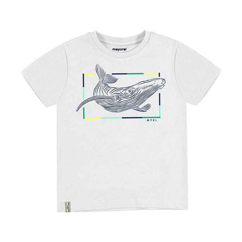 Mayoral Mini T-Shirt w/ Whale Graphic_ White 3010 - 56 - NorthBoys