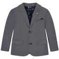 Mayoral Mini Tailored Printed Navy Linen Blazer 3423 - NorthBoys