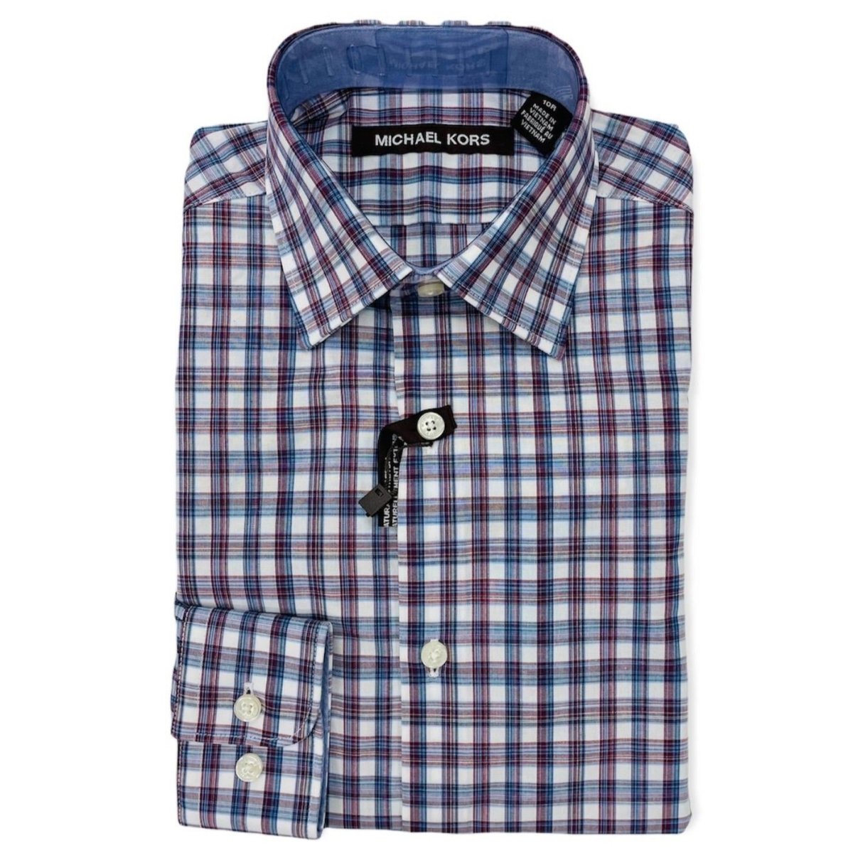 Michael Kors Boys Berry Plaid Cotton Shirt - NorthBoys