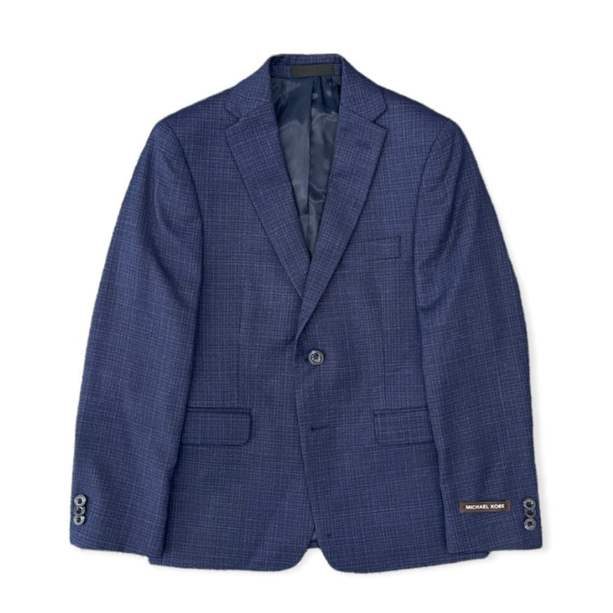 Michael Kors Boys Husky Blue Neat Wool Sports Jacket-NorthBoys
