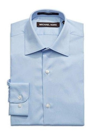 Michael Kors Boys Light Blue Cotton Dress Shirt - NorthBoys