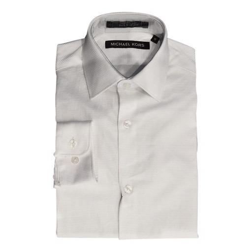 Michael Kors Boys White Tonal Cotton Shirt - NorthBoys