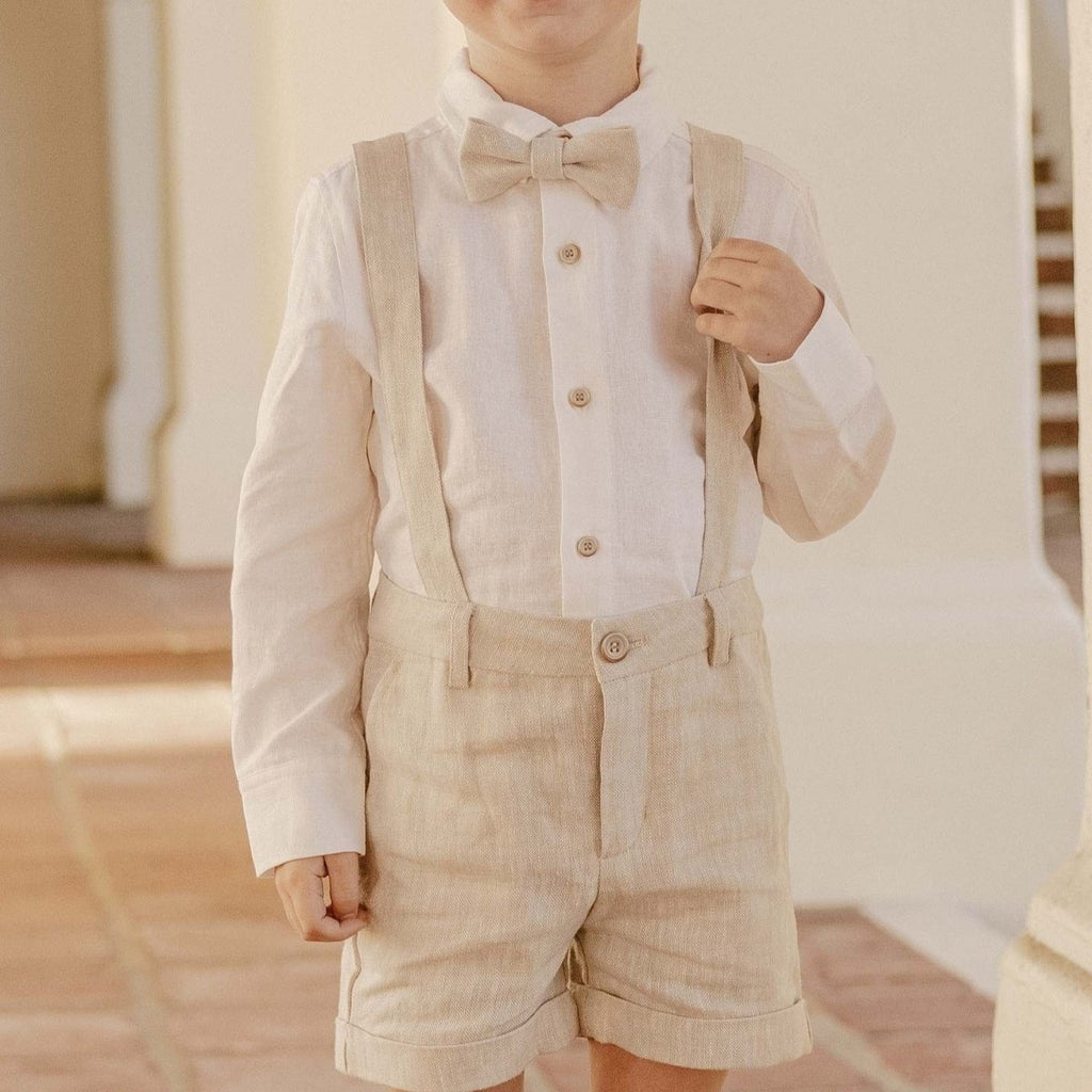 Noralee Linen Suspender Shorts _Linen NL054 - 11K - NorthBoys