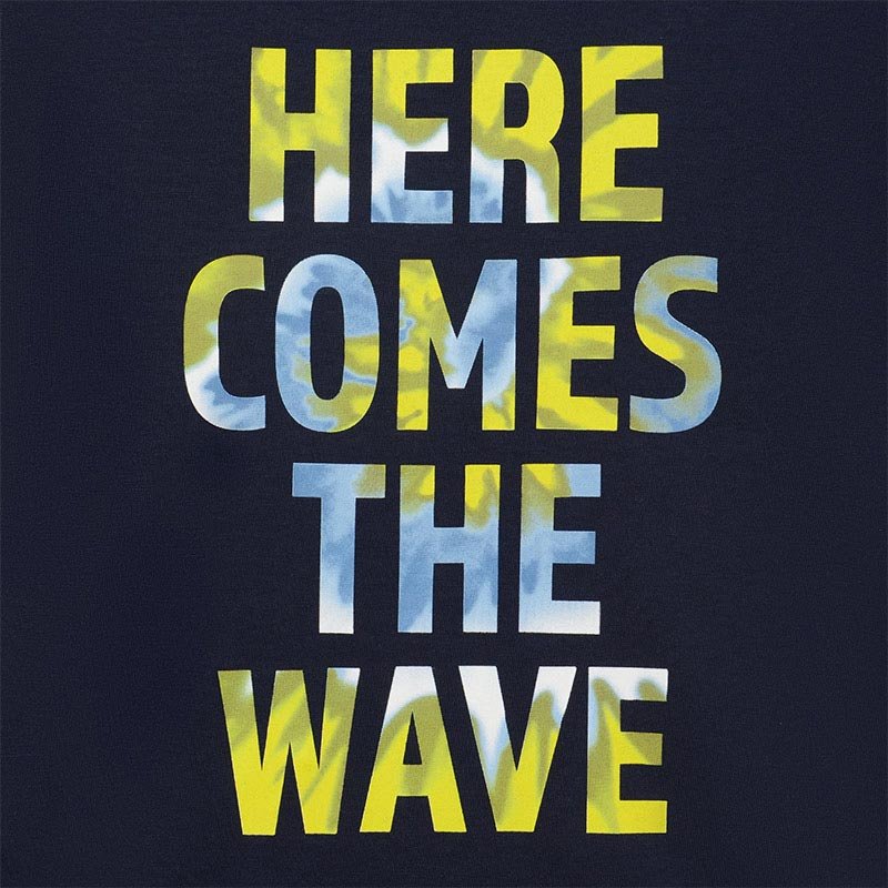 Nukutavake Boys Navy Wave T-Shirt - NorthBoys