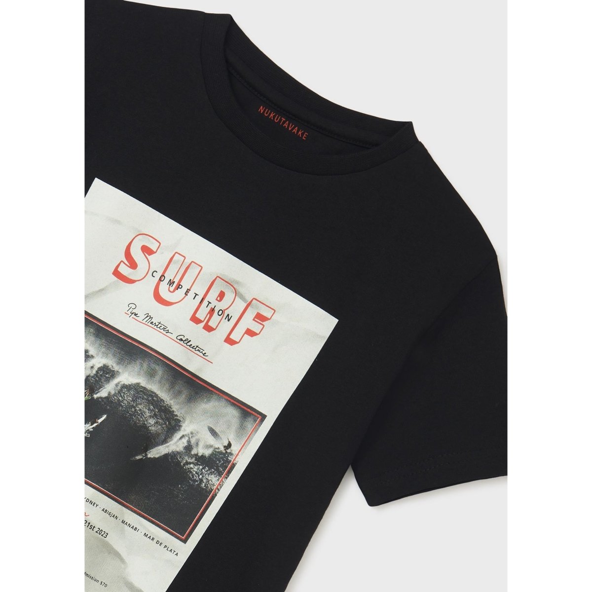 Nukutavake Boys T-Shirt w/Surf Graphic _Black 6004 - 43 - NorthBoys