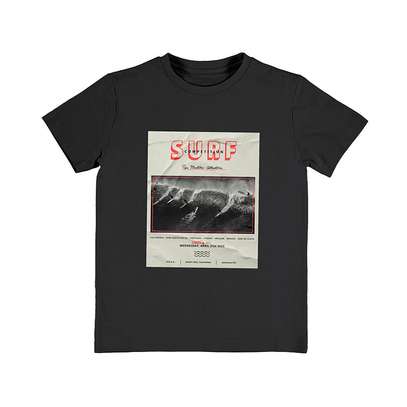 Nukutavake Boys T-Shirt w/Surf Graphic _Black 6004 - 43 - NorthBoys