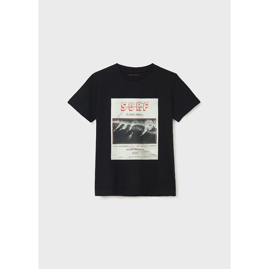 Nukutavake Boys T-Shirt w/Surf Graphic _Black 6004 - 43 - NorthBoys