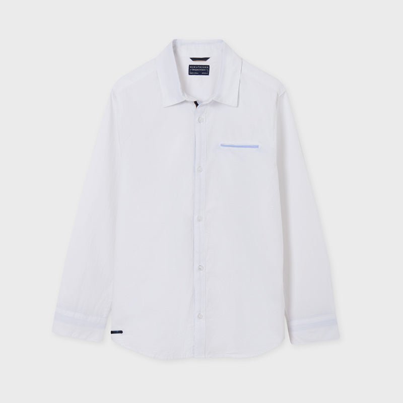 Nukutavake Boys White Contrast Dress Shirt - NorthBoys