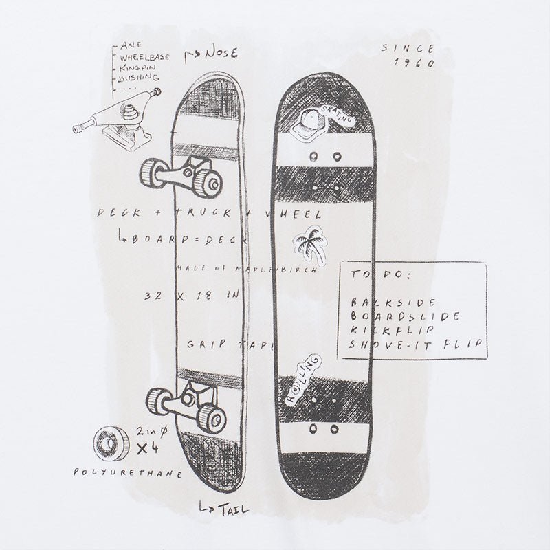 Nukutavake Boys White Skateboard T-Shirt - NorthBoys