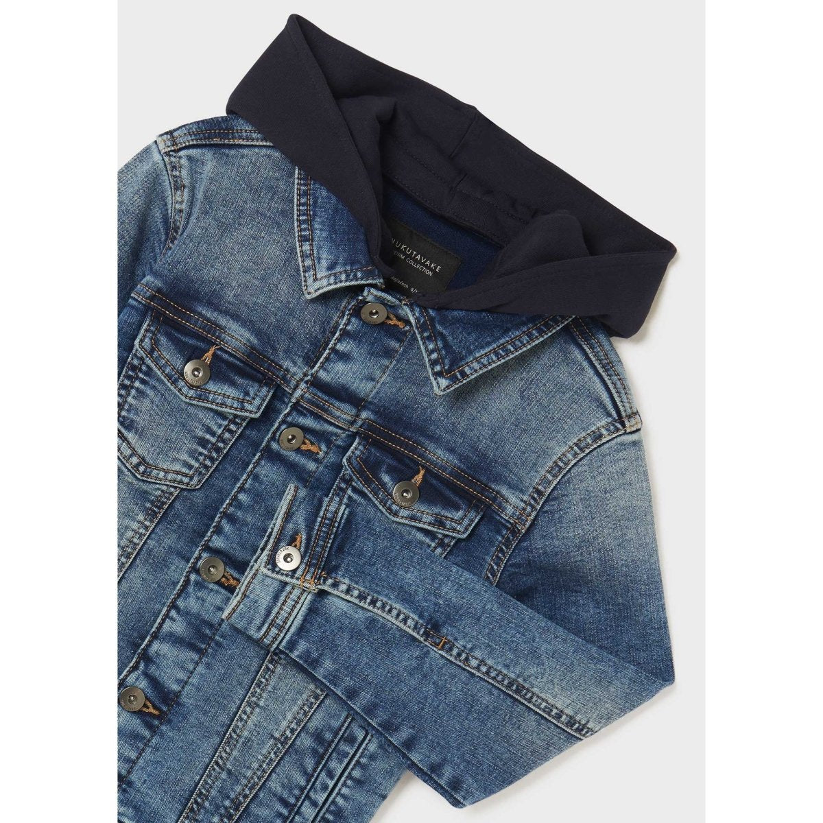 Nukutavake Hooded Denim Jacket _Medium Blue 6406 - 78 - NorthBoys