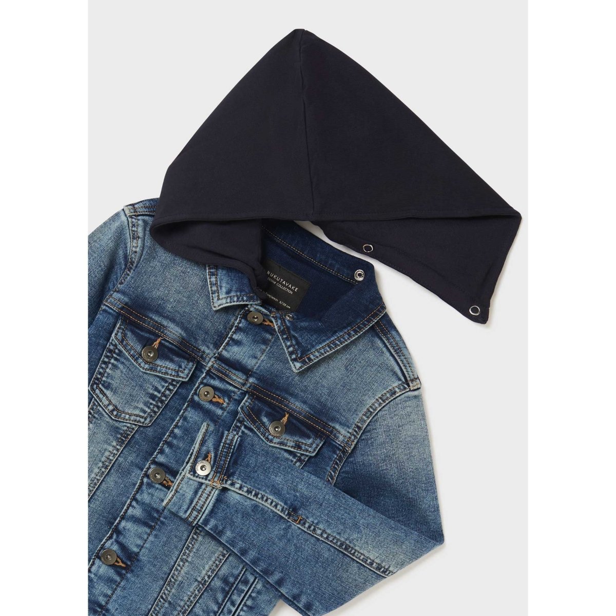 Nukutavake Hooded Denim Jacket _Medium Blue 6406 - 78 - NorthBoys