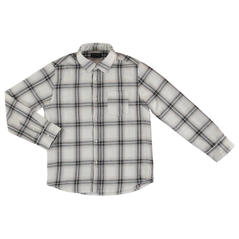 Nukutavake L/S Plaid Shirt _Grey 7166 - 92 - NorthBoys