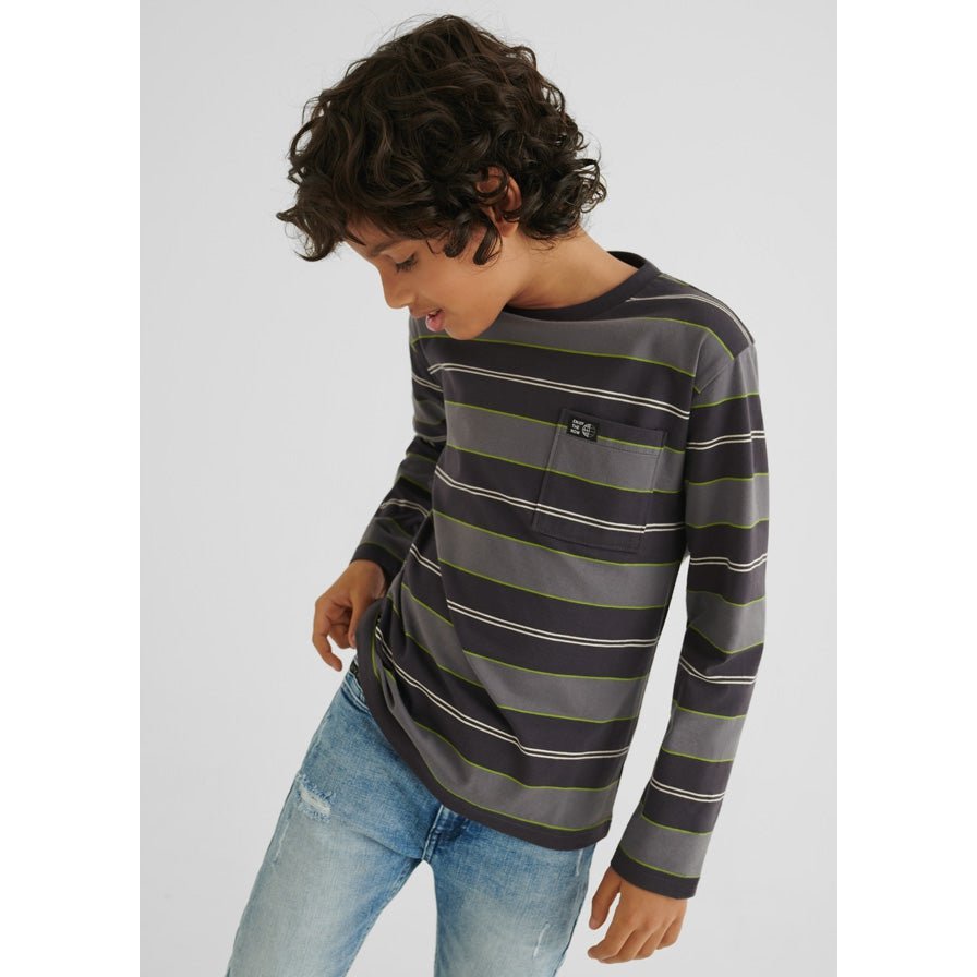 Nukutavake L/S Striped Shirt _Grey 7013 - 15 - NorthBoys