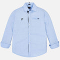 Nukutavake Long Sleeve Blue Cotton Shirt 6133 - NorthBoys