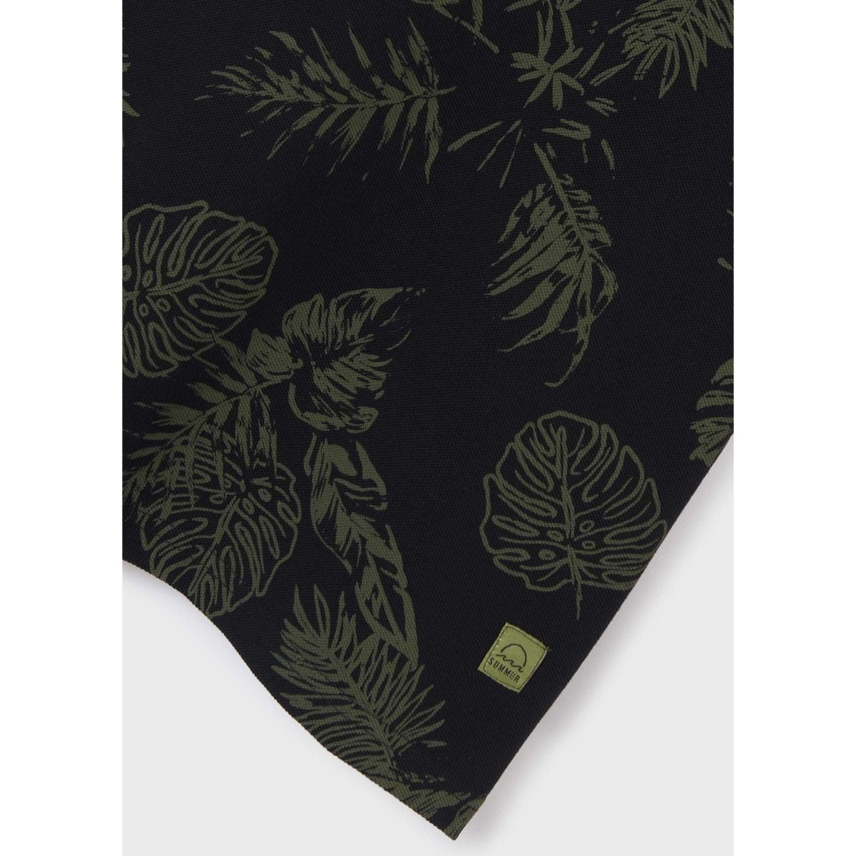 Nukutavake Short Sleeve Polo w/Leaf Pattern _Black 6106 - 65 - NorthBoys