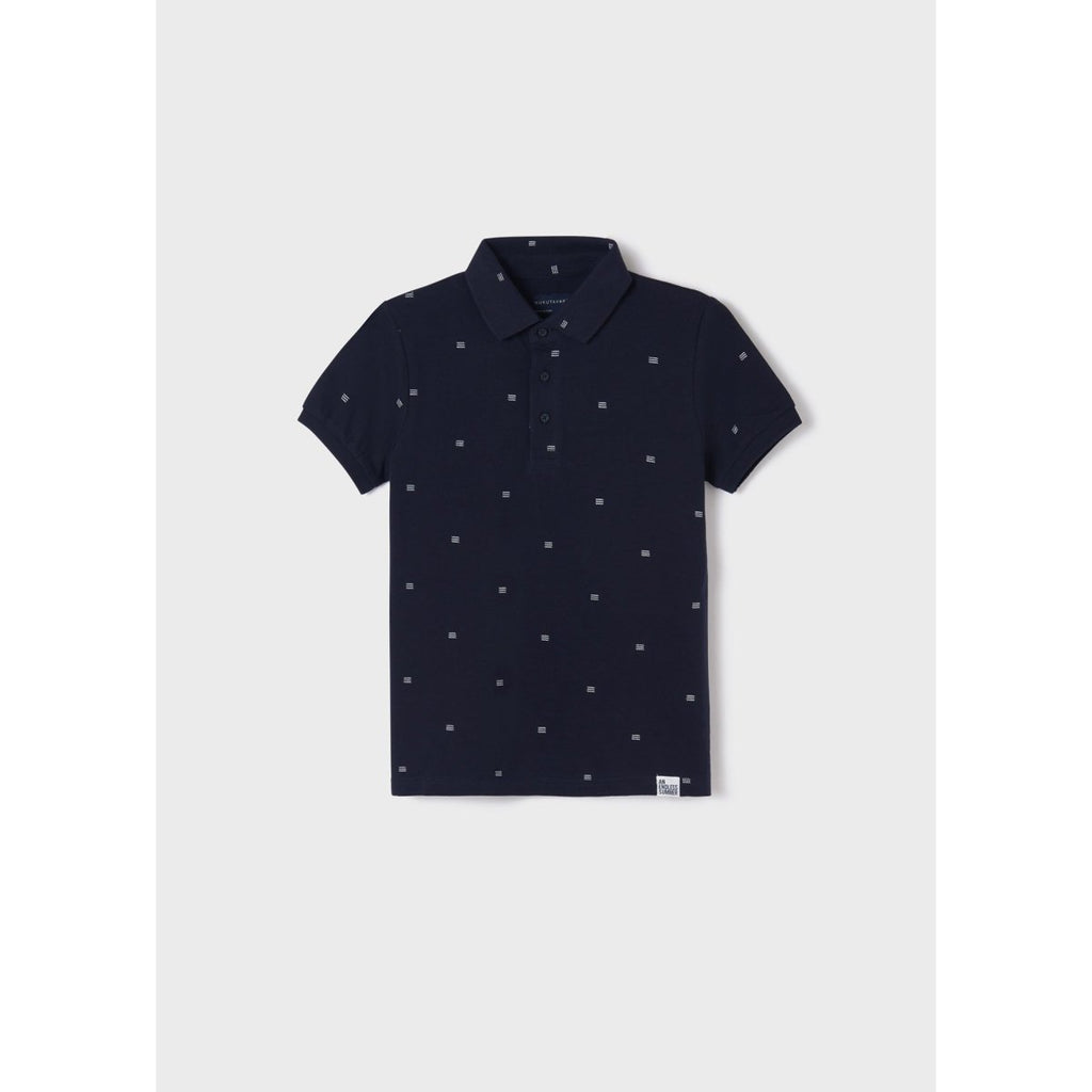 Nukutavake Short Sleeve Polo w/Wave Pattern _Navy 6108 - 15 - NorthBoys