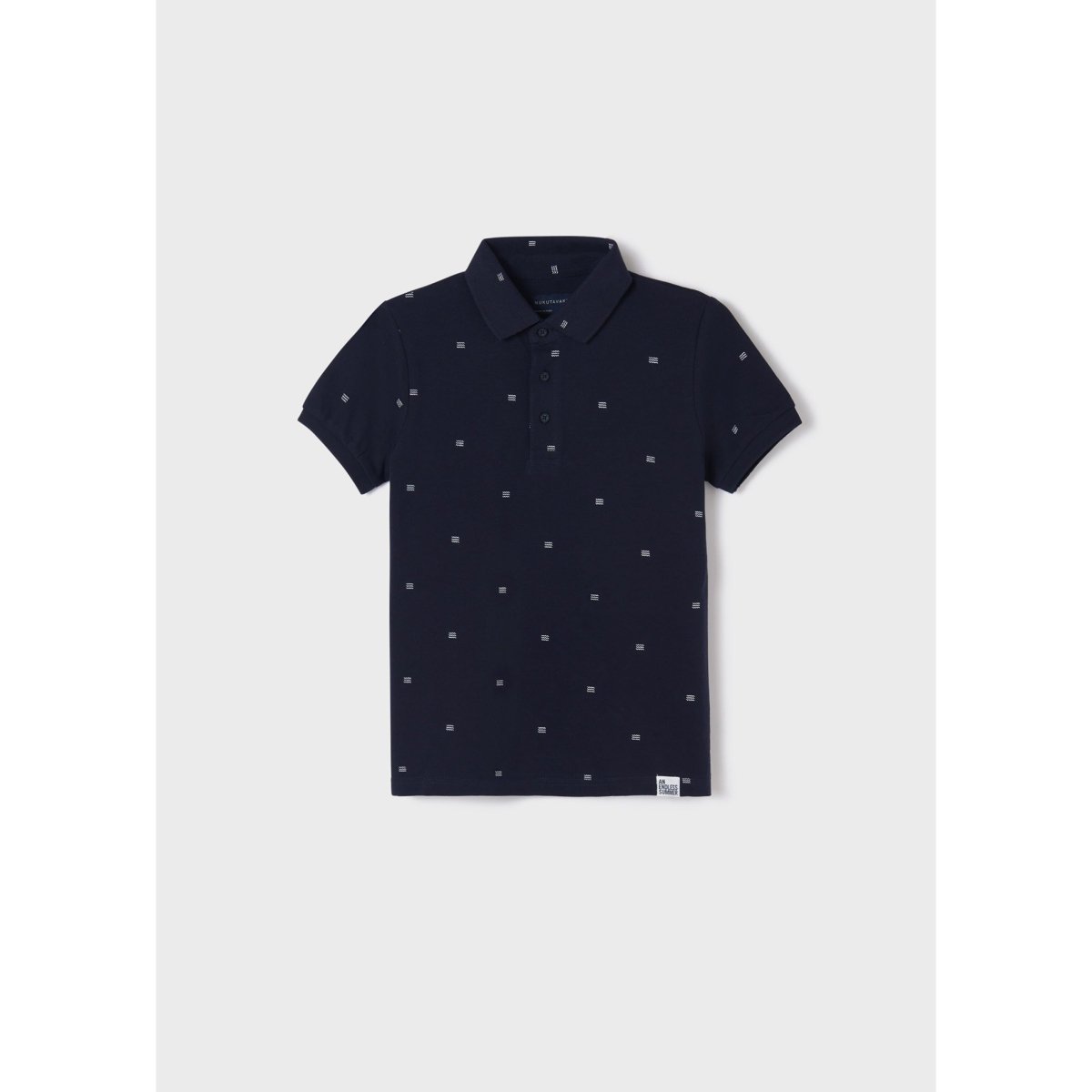 Nukutavake Short Sleeve Polo w/Wave Pattern _Navy 6108 - 15 - NorthBoys