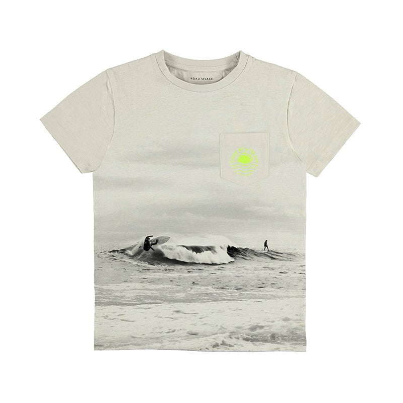 Nukutavake T-Shirt w/Waves Graphic _Linen 6019 - 11 - NorthBoys