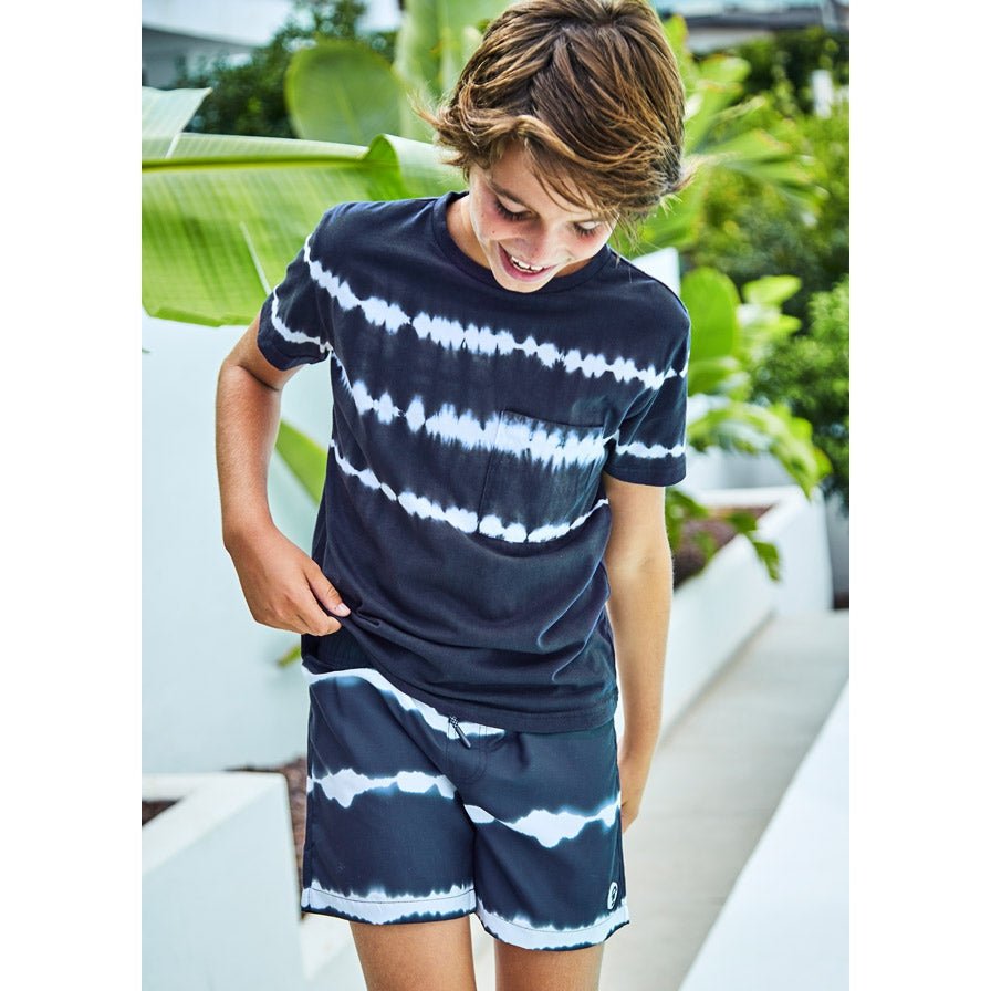 Nukutavake Tie Dye Swim Shorts _Navy 6646 - 79 - NorthBoys