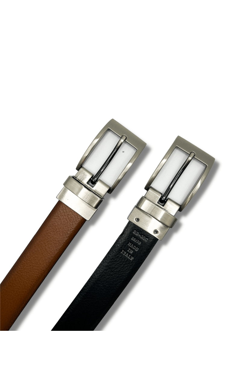 Paul Lawrence Reversible Cognac/Black Leather Belt_ RB30 - NorthBoys