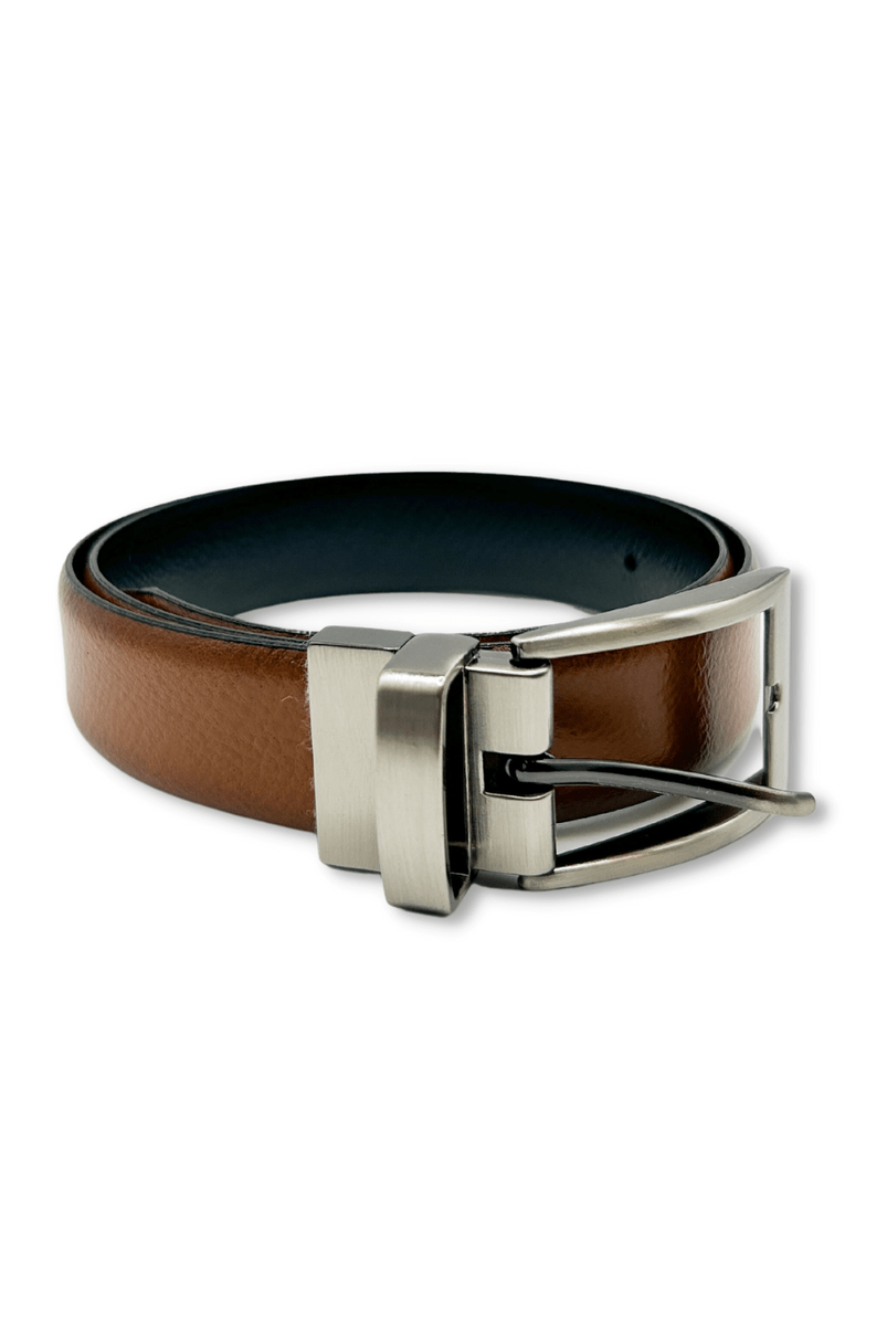 Paul Lawrence Reversible Cognac/Black Leather Belt_ RB30 - NorthBoys