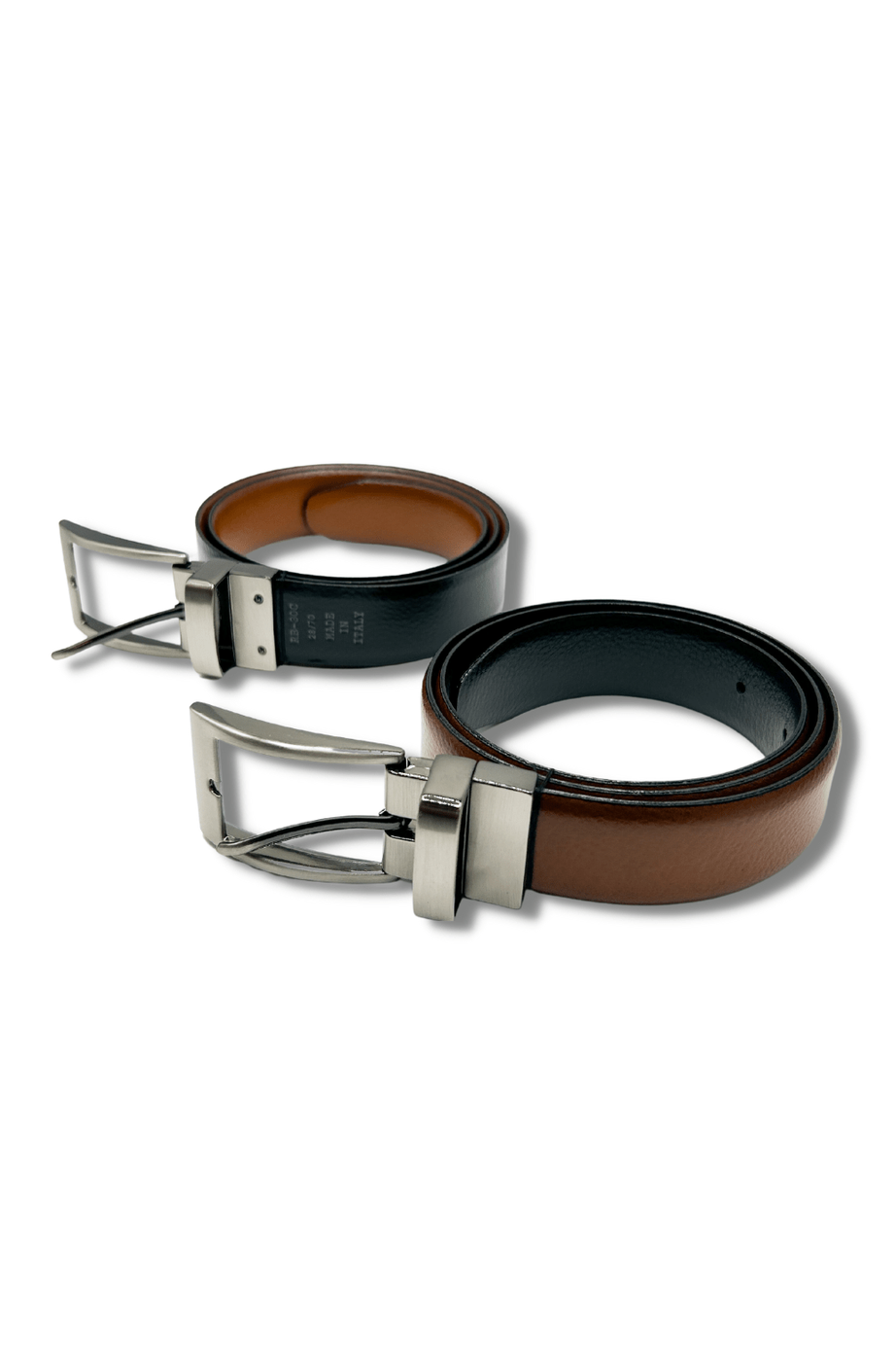Paul Lawrence Reversible Cognac/Black Leather Belt_ RB30 - NorthBoys
