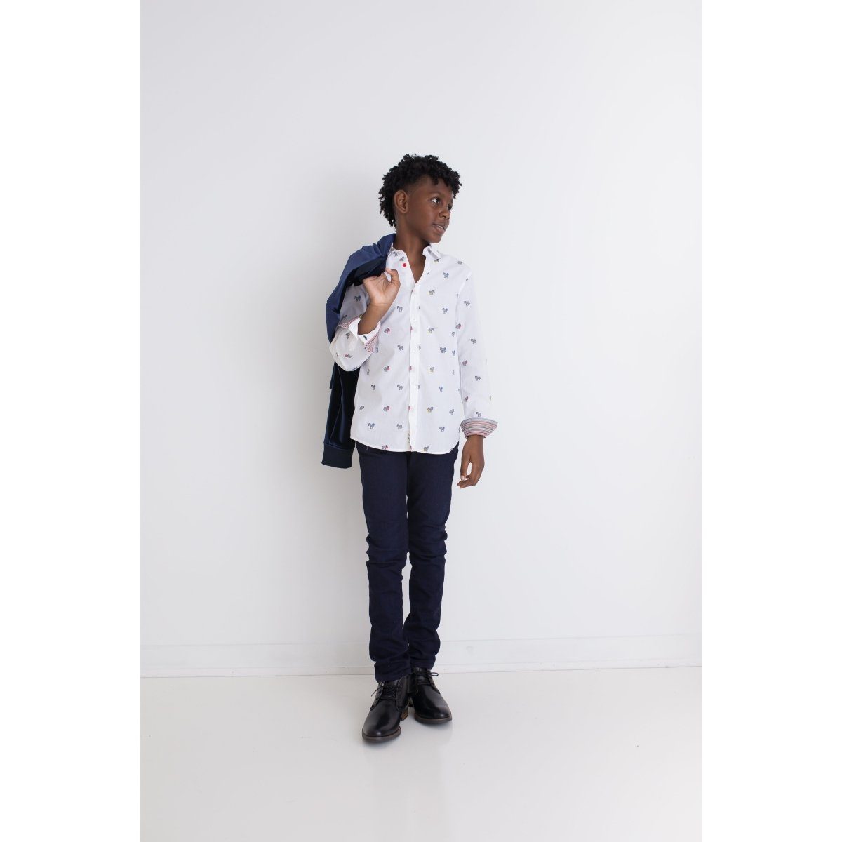 Paul Smith Jr Boys Dress Zebra Motif Shirt 192 5P12552 - NorthBoys