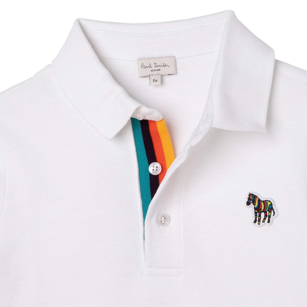 Paul Smith Jr Boys s/s Polo_White P25702 - NorthBoys
