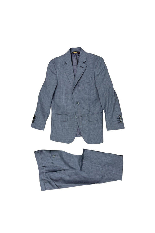 PinoPorte Boys Mini Blue Check Wool Suit-NorthBoys
