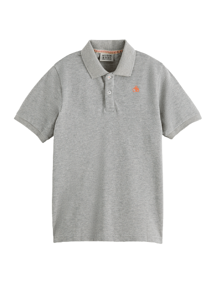 Scotch & Soda Boys Classic S/S Polo _Grey 173175 - 0606 - NorthBoys