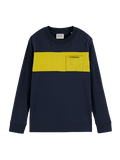 Scotch & Soda Boys L/S Shirt w/Yellow Stripe _Navy 171180 - 0002 - NorthBoys